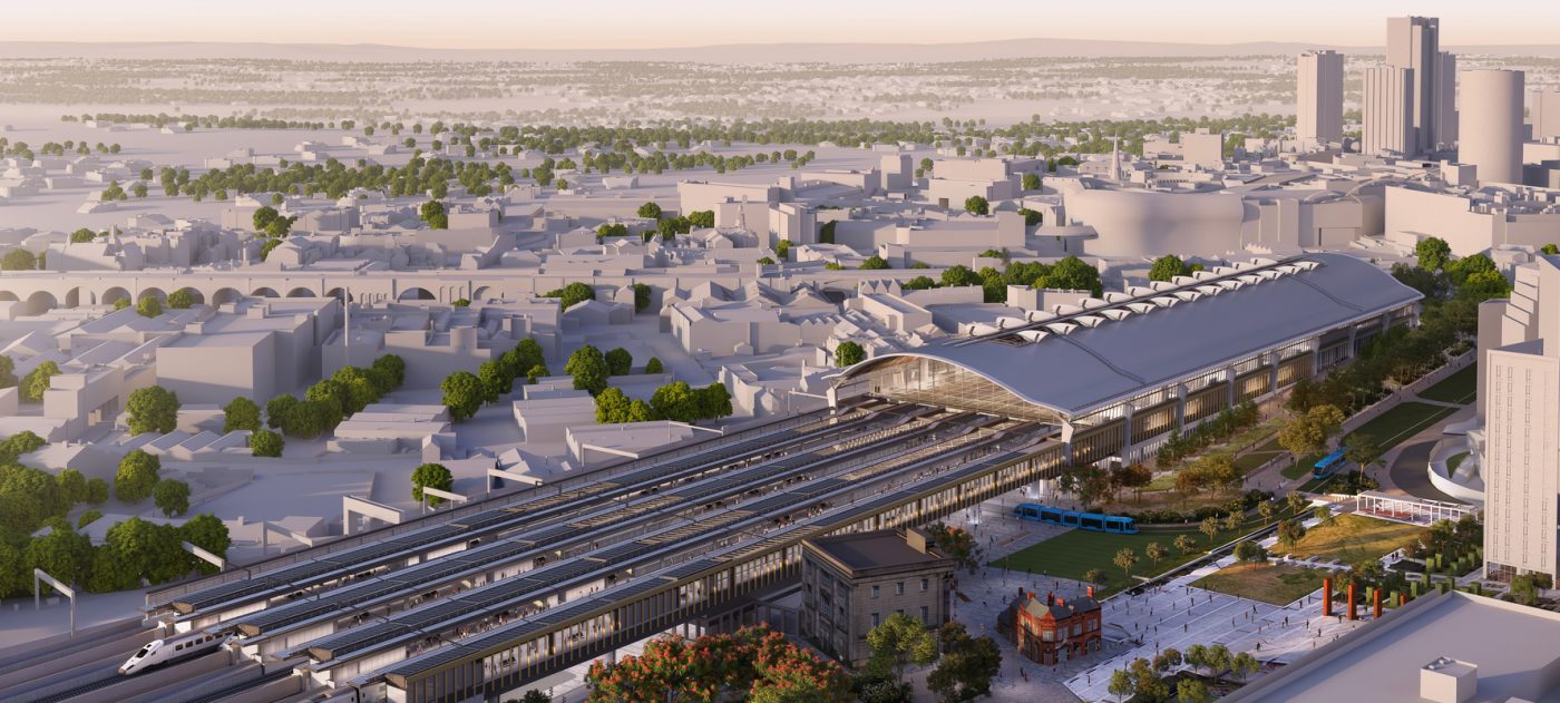 Artist impression of Birmingham Curzon Street station