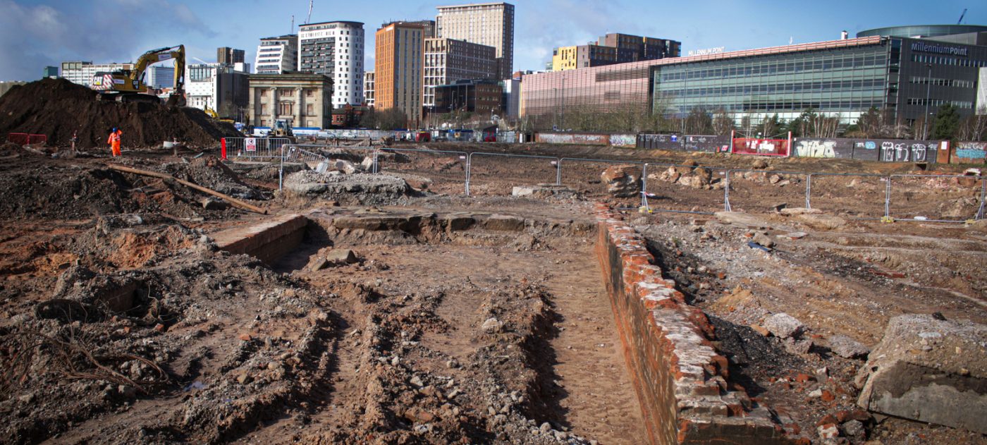 The Curzon Street Station archaeological site.