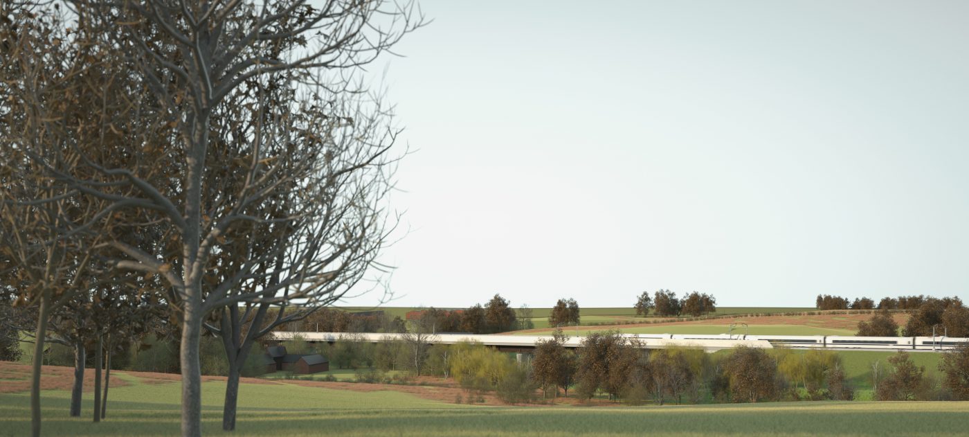 Lower Thorpe viaduct, artist's impression