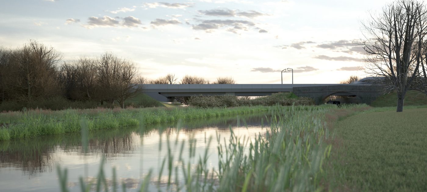 Artist's impression of Oxford Canal Viaduct.