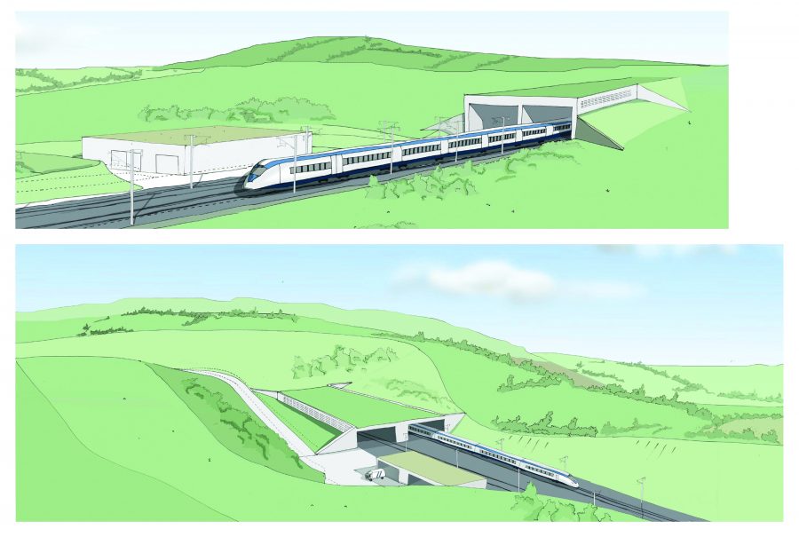 HS2 green tunnel, artist's impression