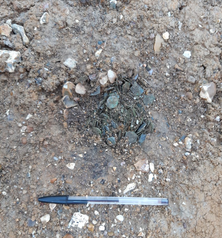 Hillingdon Hoard discovery in situ