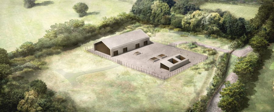 Artist's impression of Chalfont St Peter ventilation shaft