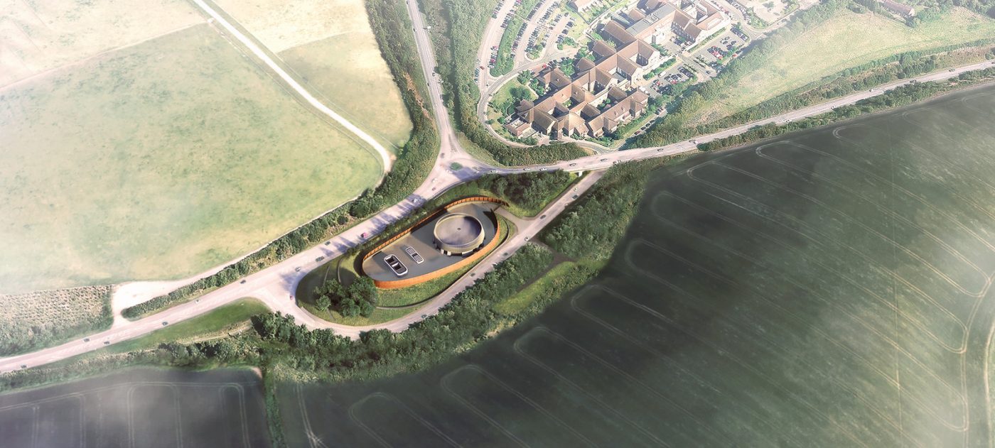 Amersham vent shaft headhouse and landscaping
