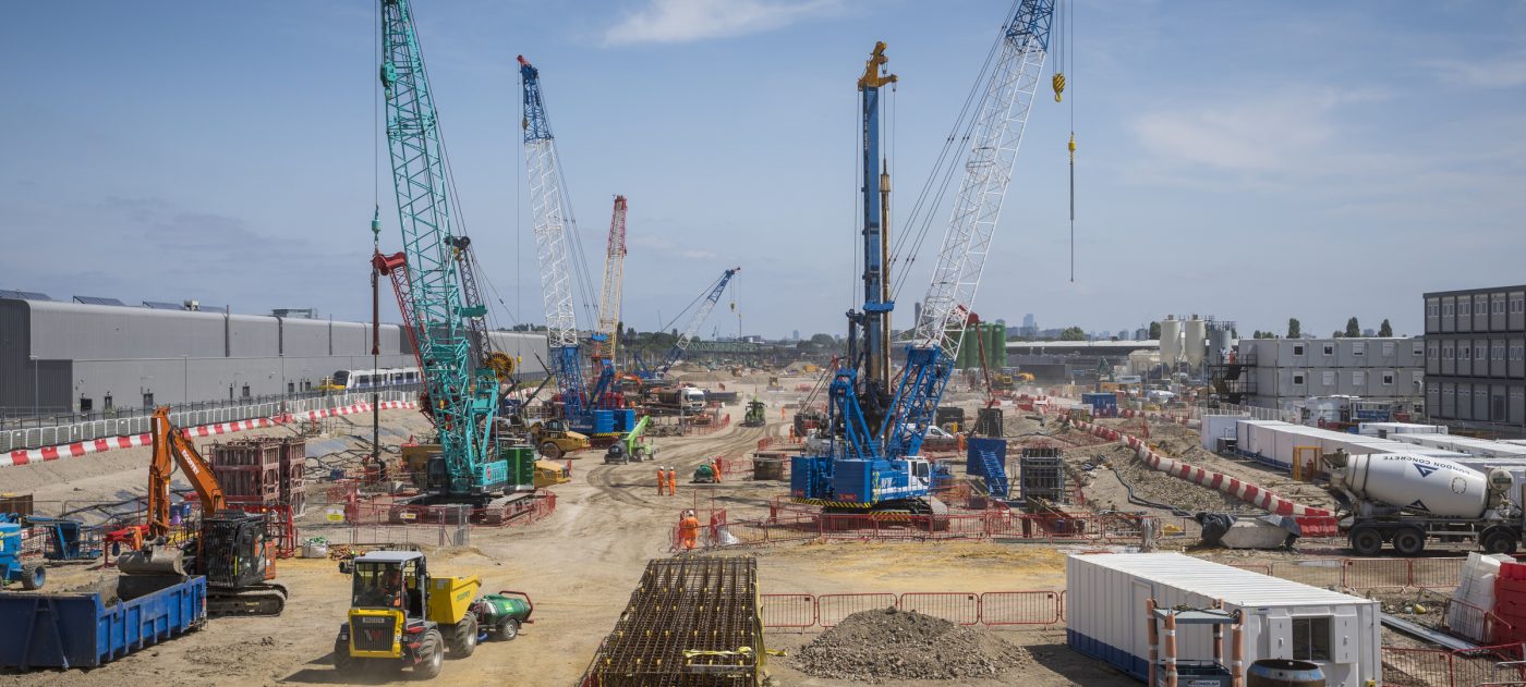 July 2021 monthly progress update photographs taken at Old Oak Common