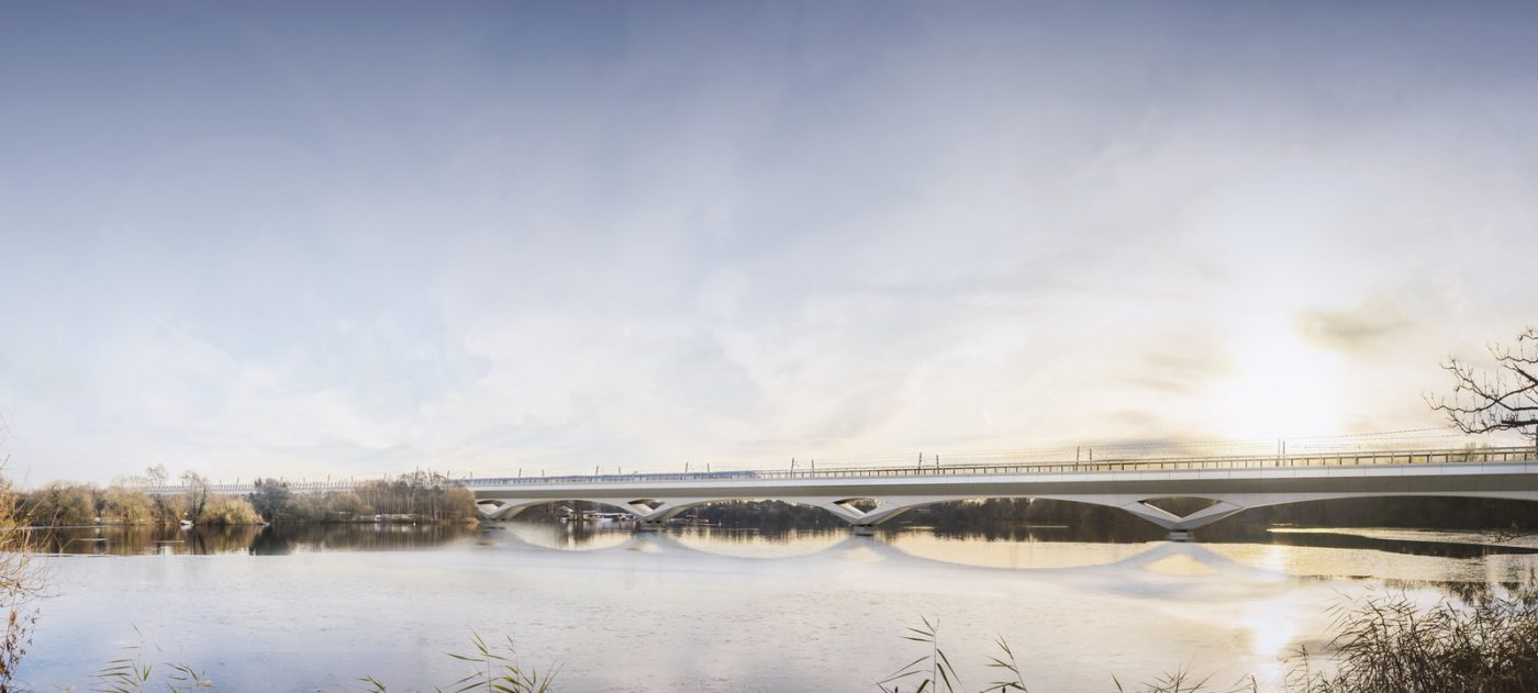 Artist's impression of the Colne Valley Viaduct.