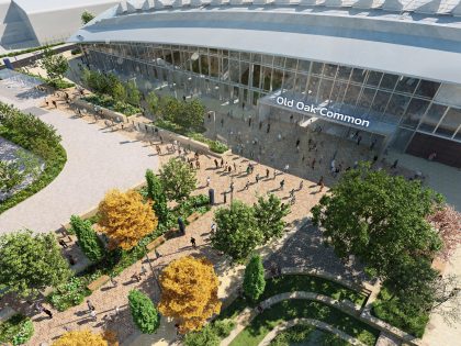 Artist impression of Old Oak Common Station.