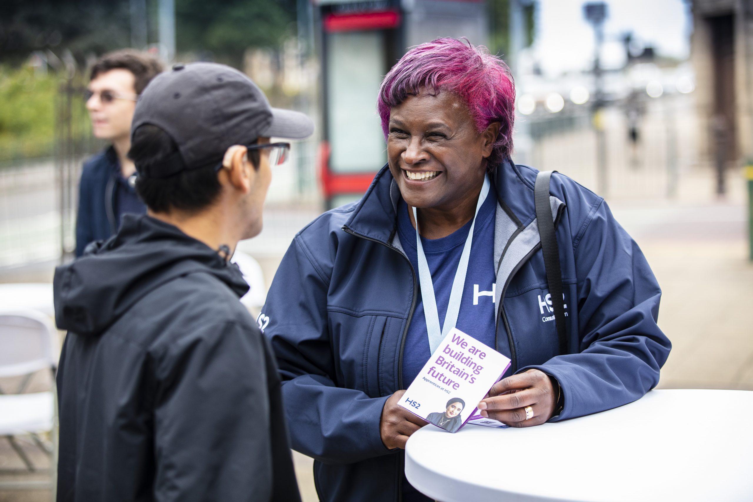 HS2 Staff Member Engaging With The Public At A Birmingham Roadshow HS2 Staff Member Engaging With The Public At A Birmingham Roadshow