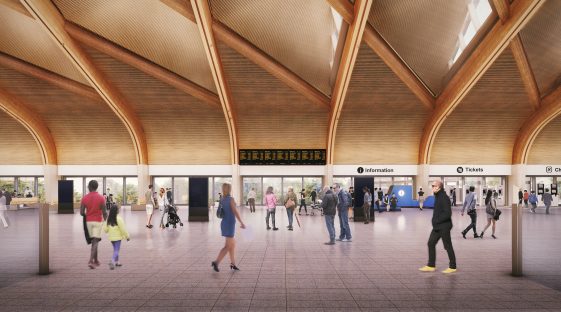 Artist's impression of Interchange - view of the concourse.