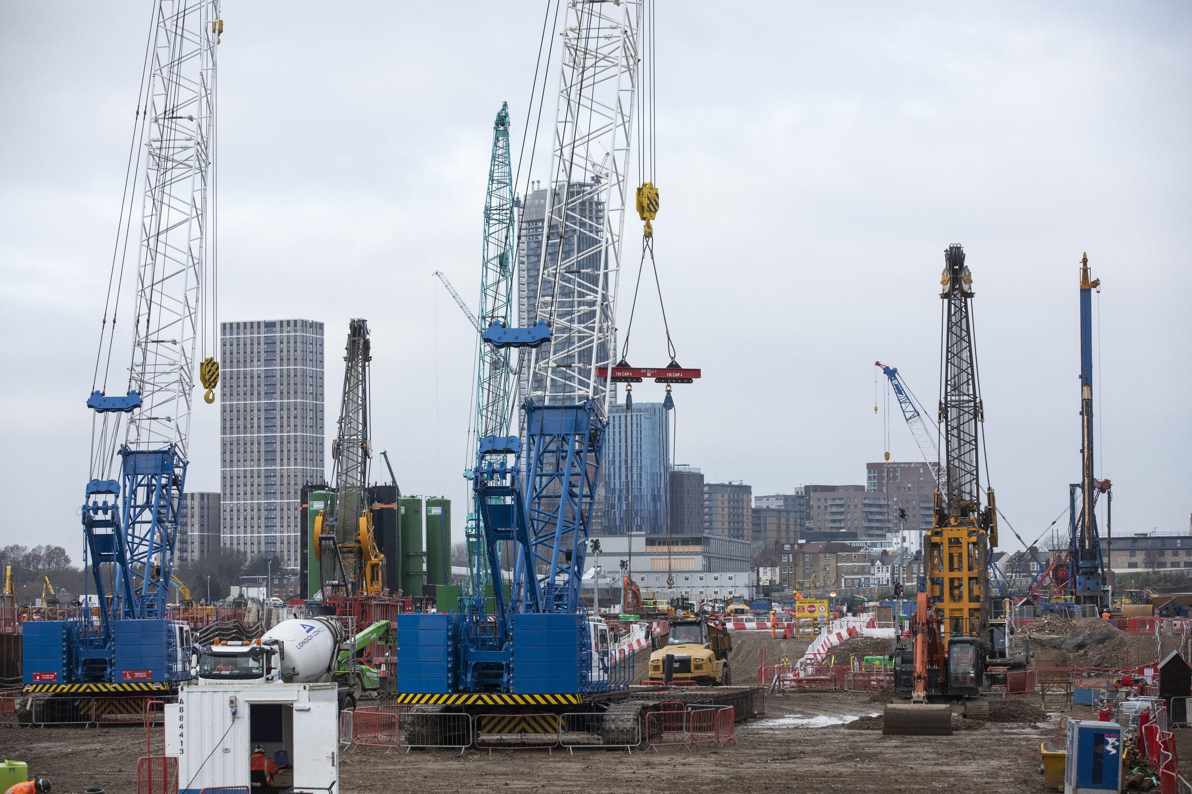 Construction Progress At The Old Oak Common Station Site High Speed 2 Construction Progress At The Old Oak Common Station Site High Speed 2