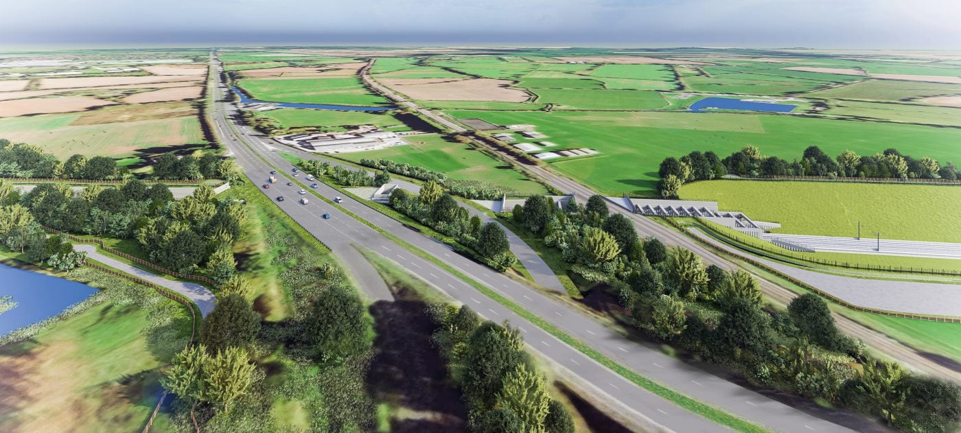 HS2 Streethay cutting under the A38.