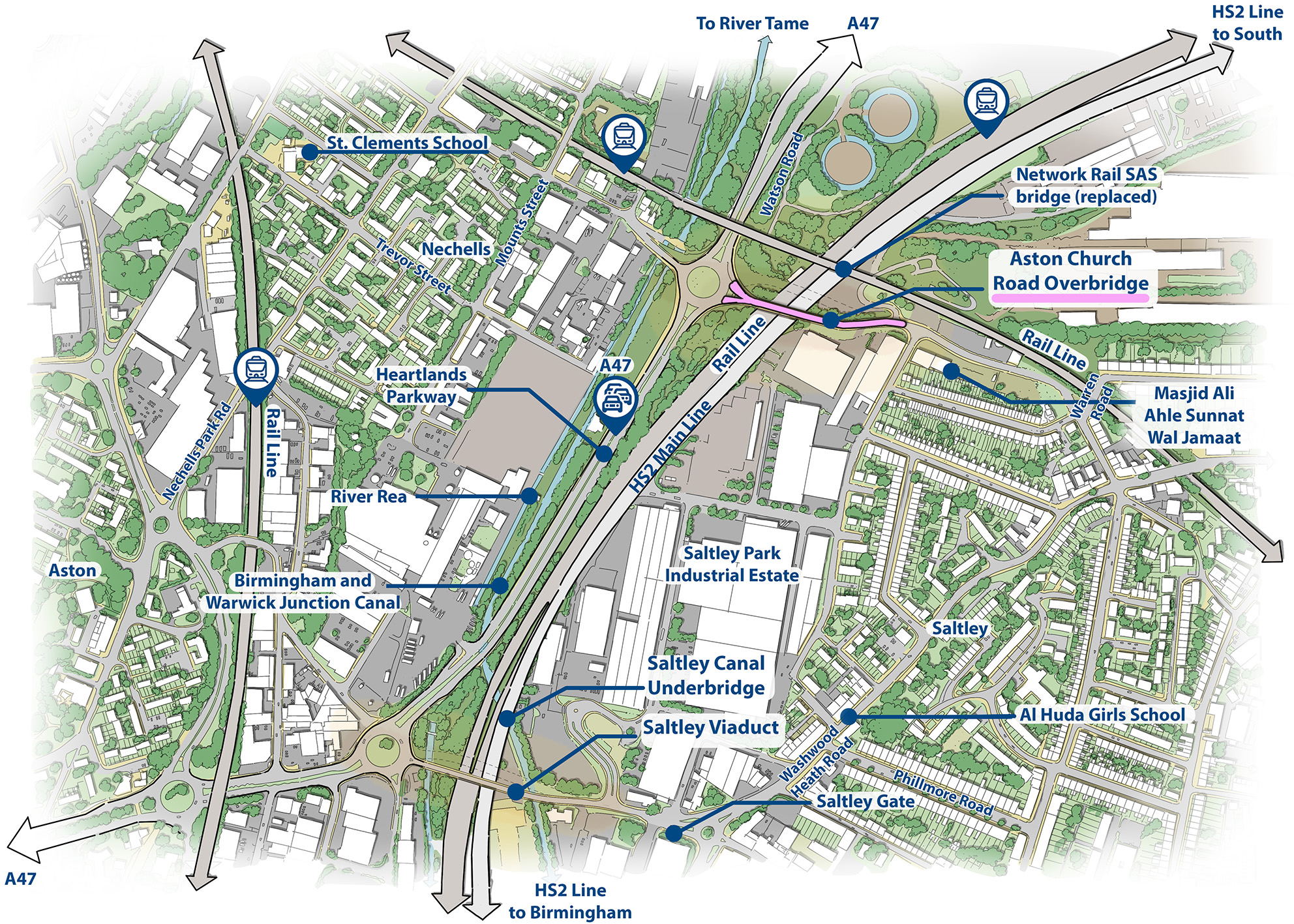 Aston Church Road Overbridge and Saltley Viaduct Plan.