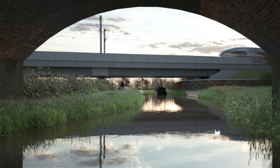 Artist's impression of the Oxford Canal Viaduct.