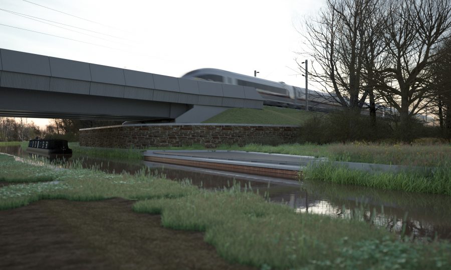 Artist's impression of the Oxford Canal Viaduct.