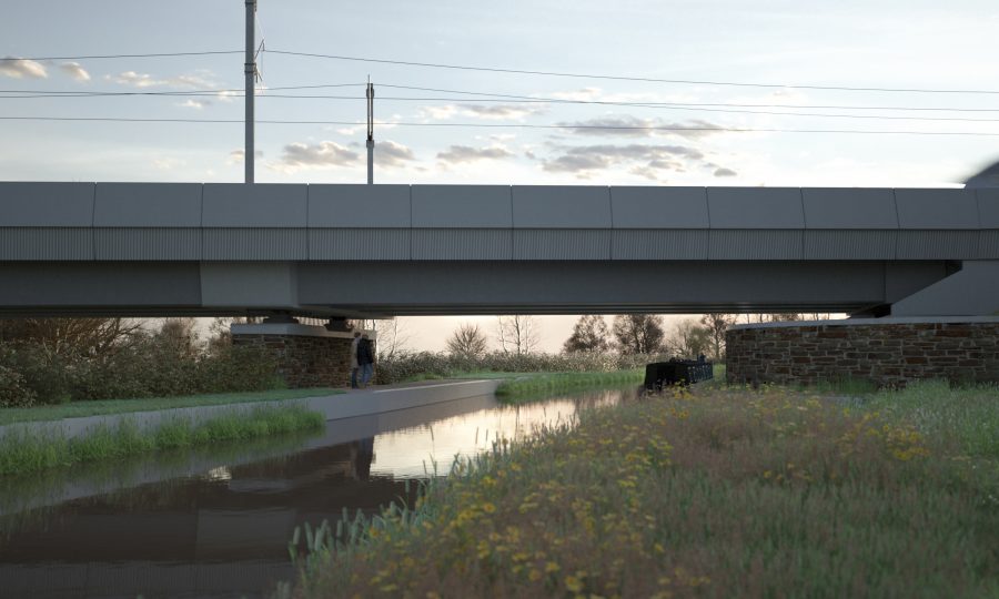 Artist's impression of the Oxford Canal Viaduct.