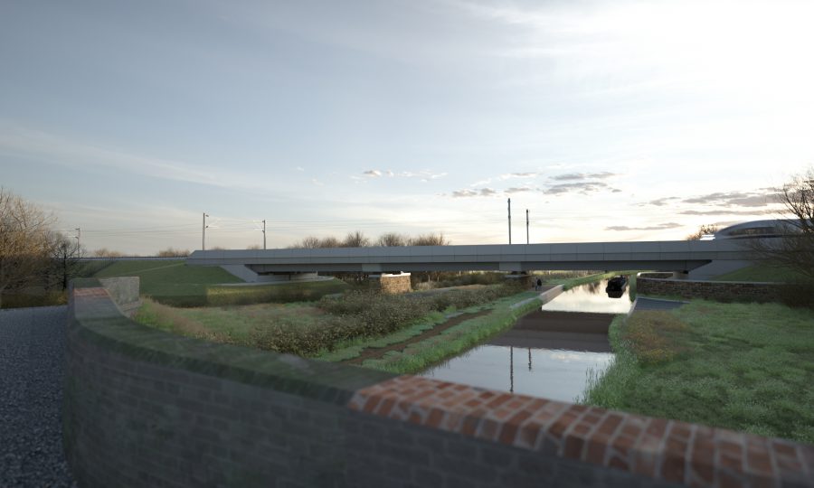 Artist's impression of the Oxford Canal Viaduct.