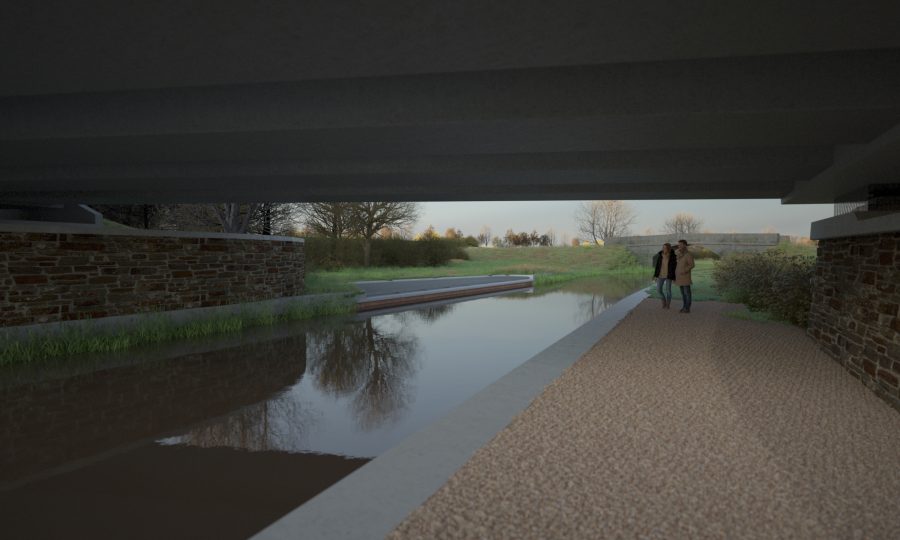 Artist's impression of the Oxford Canal Viaduct.