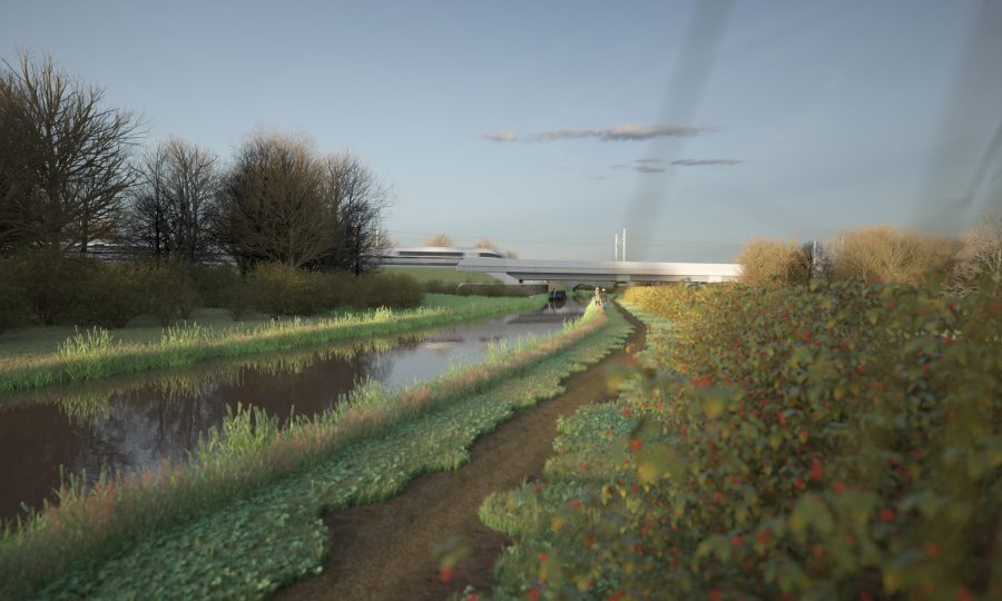 Artist's impression of the Oxford Canal Viaduct.