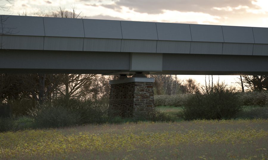 Artist's impression of the Oxford Canal Viaduct.