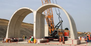 Thumbnail 6 of The first arches in place during construction of the Greatworth Green Tunnel