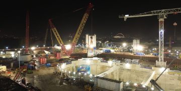 Thumbnail 1 of Victoria Road shaft site, where one vent shaft is being dug, and the second is having it's site prepared.