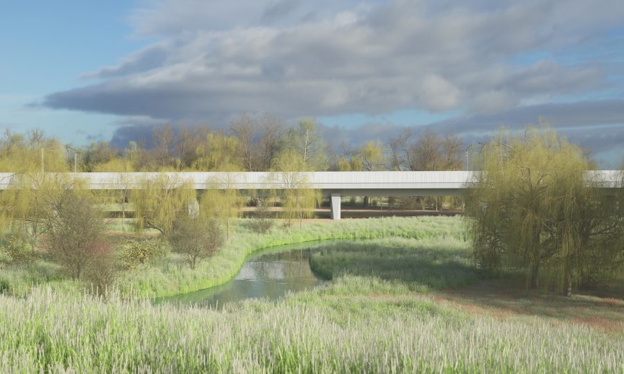 Artist's impression of the Edgcote Viaduct.