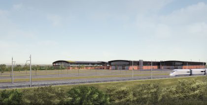 Artist's impression showing view of Calvert Infrastructure Maintenance Depot.
