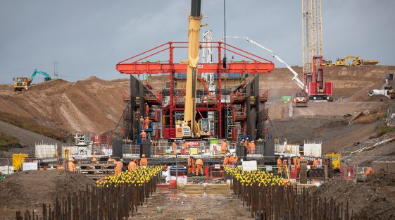 Extensive earthworks on HS2’s Copthall Green Tunnel
