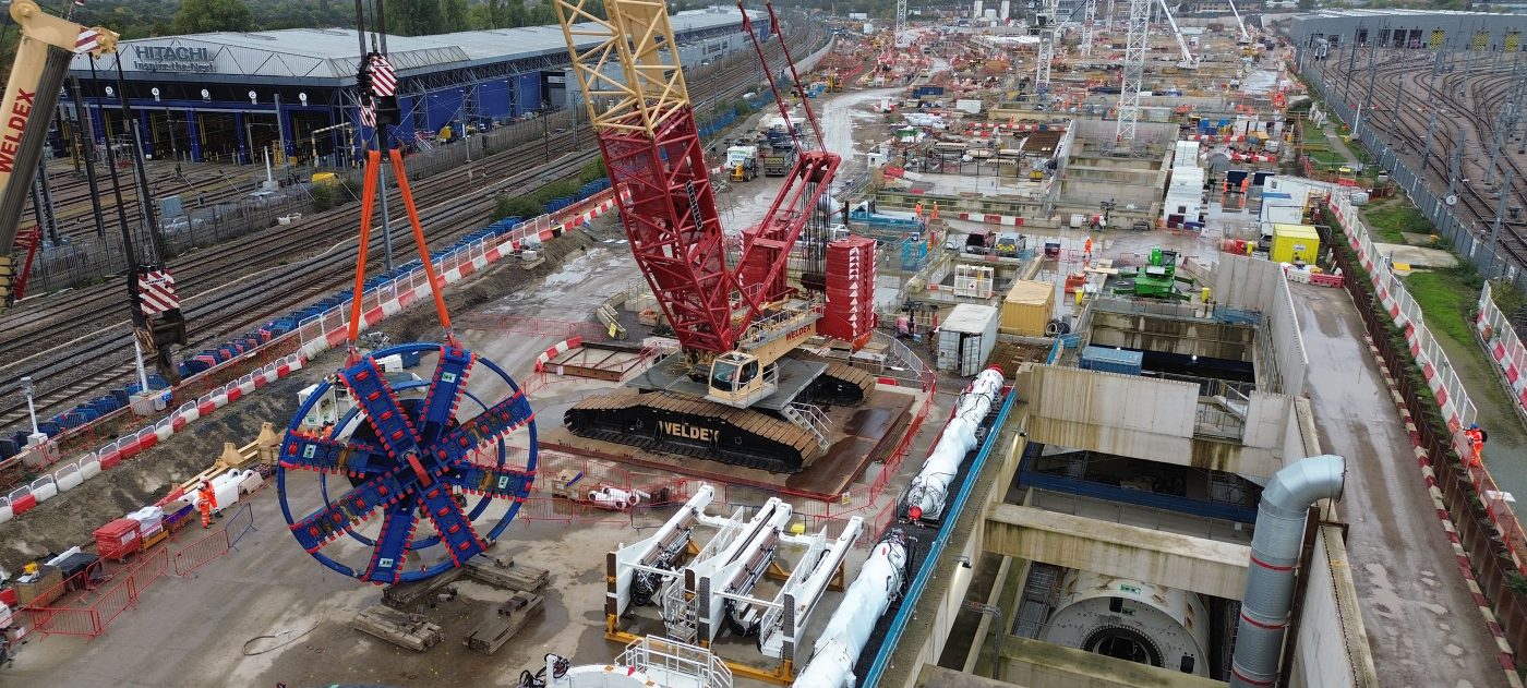 TBM Madeleine cutterhead at Old Oak Common station.