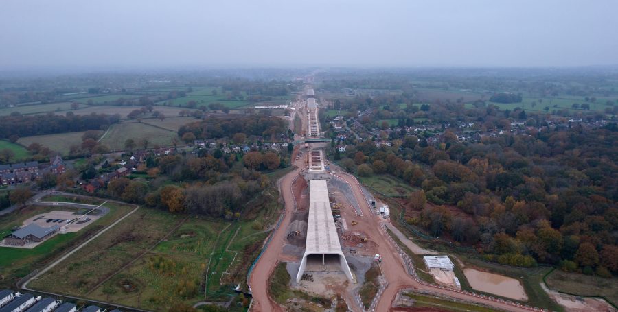 Aerial view of the Burton Green Tunnel.