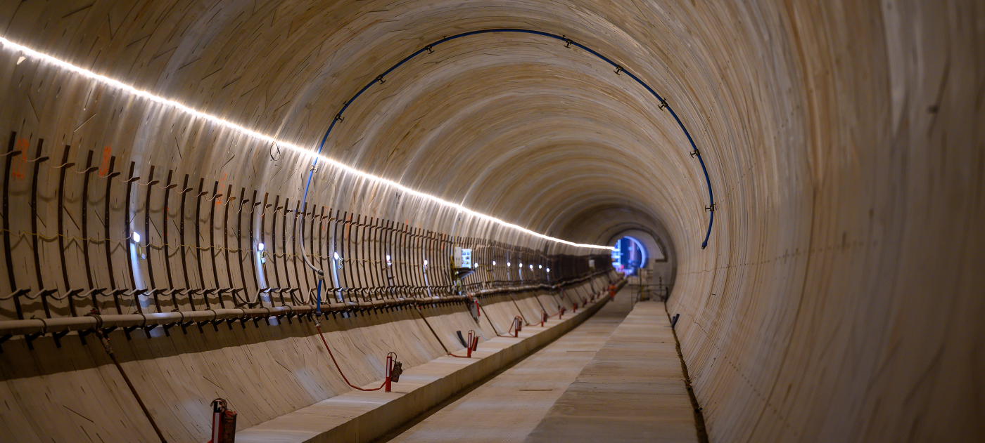 Inside view of the Long Itchington Wood tunnel.