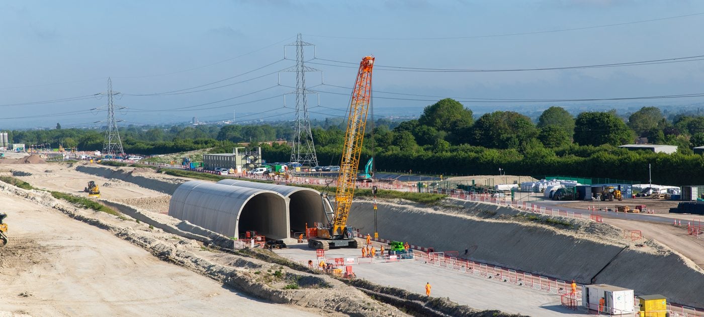 Aerial view of Wendover tunnel.
