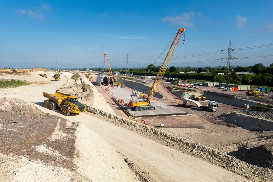 Earthworks surrounding the Wendover Green Tunnel.