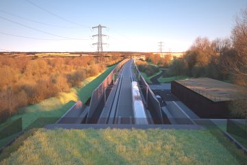 Thumbnail 4 of Visualisation looking south from the top of the Wendover green tunnel portal.