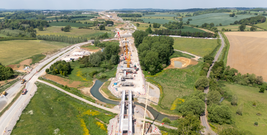 Edgcote viaduct piers installation complete (May 2025)