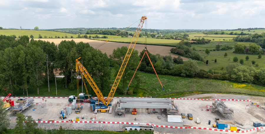 Edgcote viaduct piers installation complete (May 2025)