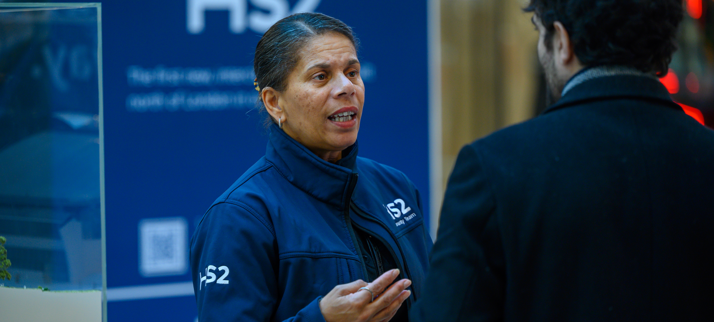 HS2 staff at a community event in Birmingham.