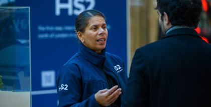 HS2 staff at a community event in Birmingham.