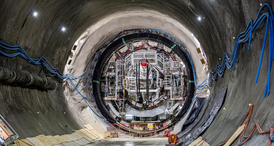 TBM Madeleine pushed into position.