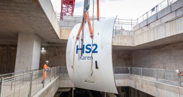 Thumbnail 4 of TBM Karen shield lifted into Old Oak Common box.