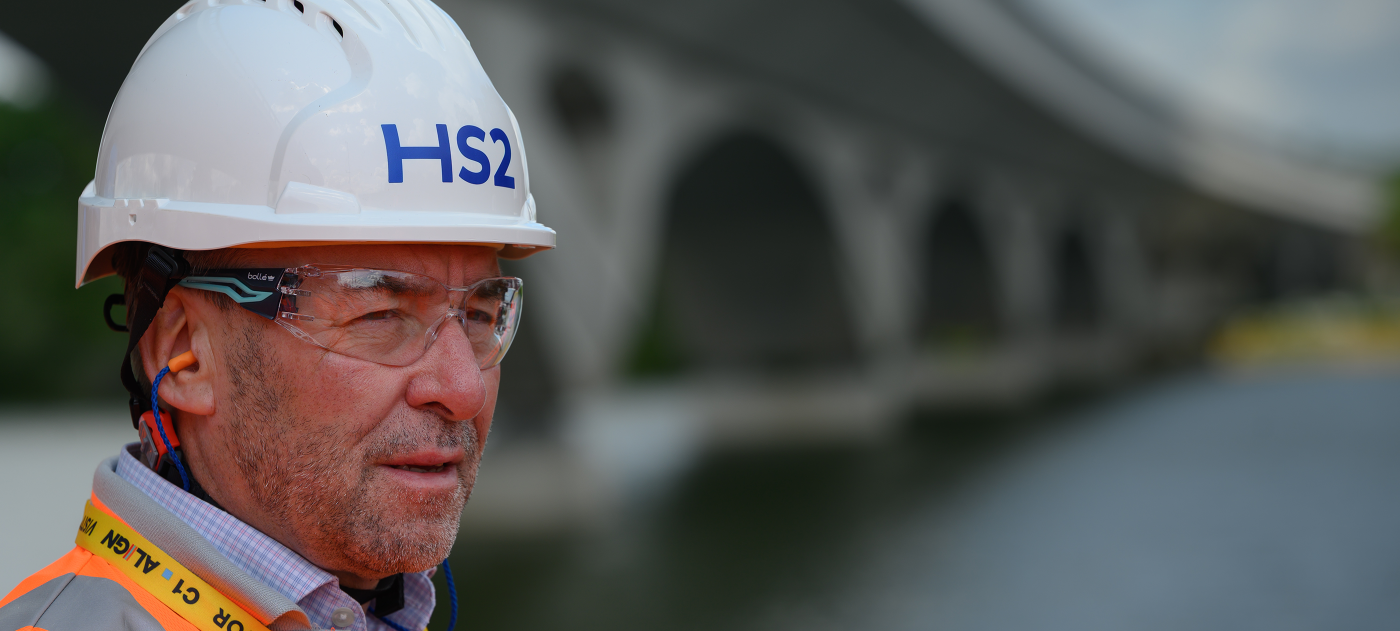 HS2 Chief Executive Mark Wild pictured during a visit to the Colne Valley Viaduct.