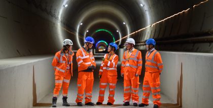 DfT Permanent Secretary meeting HS2 CEO Mark Wild and our Chair Mike Brown at Chiltern Tunnel.