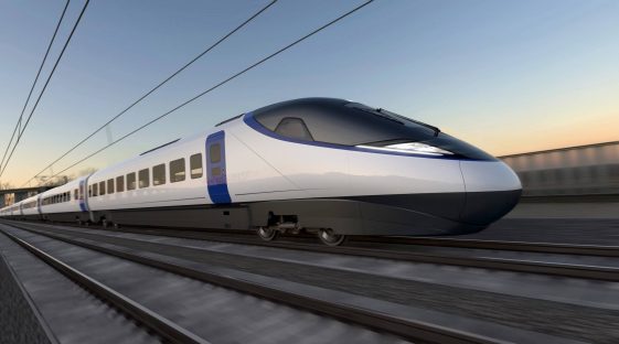 Early visualisation of an HS2 train -December 2021