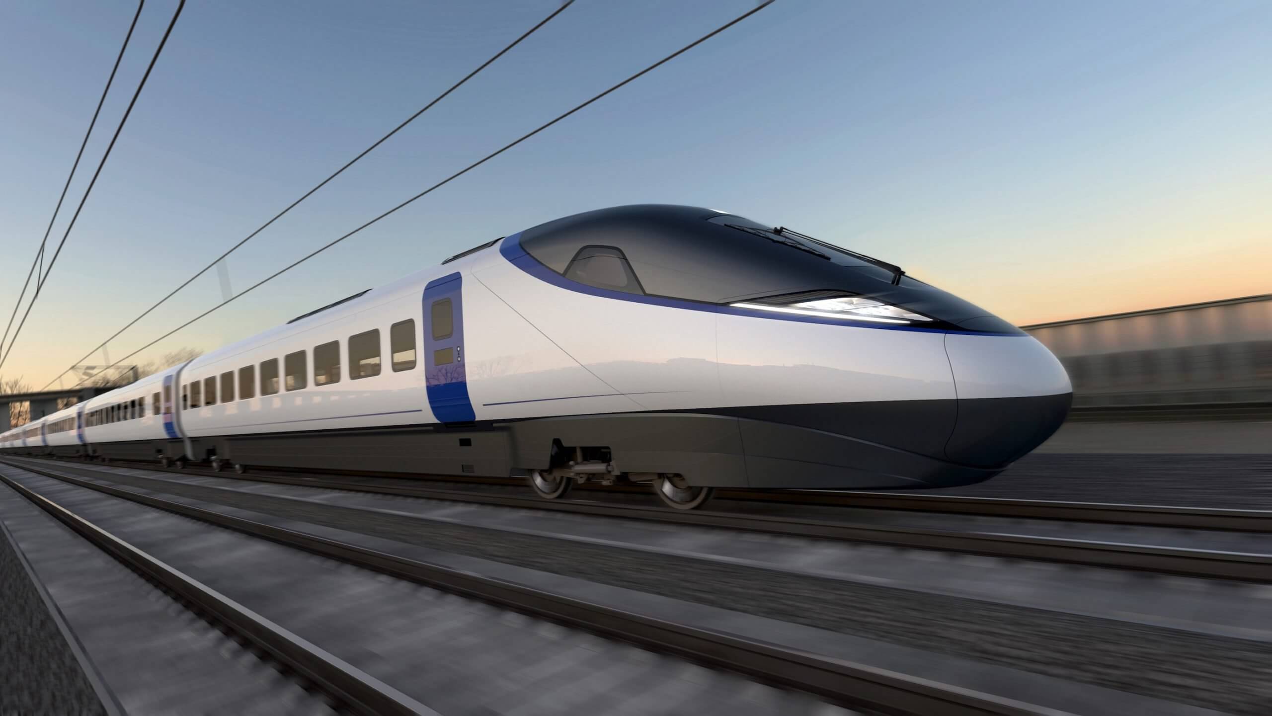 Early visualisation of an HS2 train -December 2021