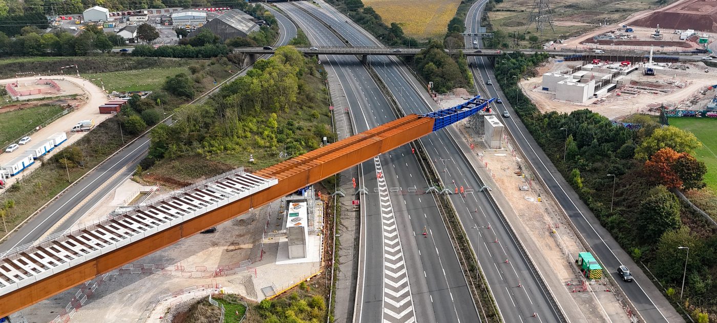 M6 South viaduct deck after the first launch.