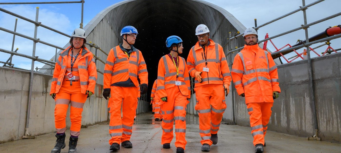 Jo Shanmugalingam, permanent secretary at the Department for Transport, and Alan Over, director general for Major Rail Projects Group, visited HS2
