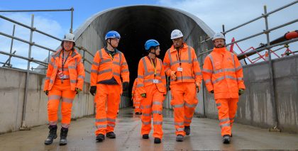 Jo Shanmugalingam, permanent secretary at the Department for Transport, and Alan Over, director general for Major Rail Projects Group, visited HS2