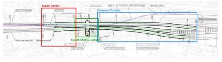 Overhead view of the tunnel design