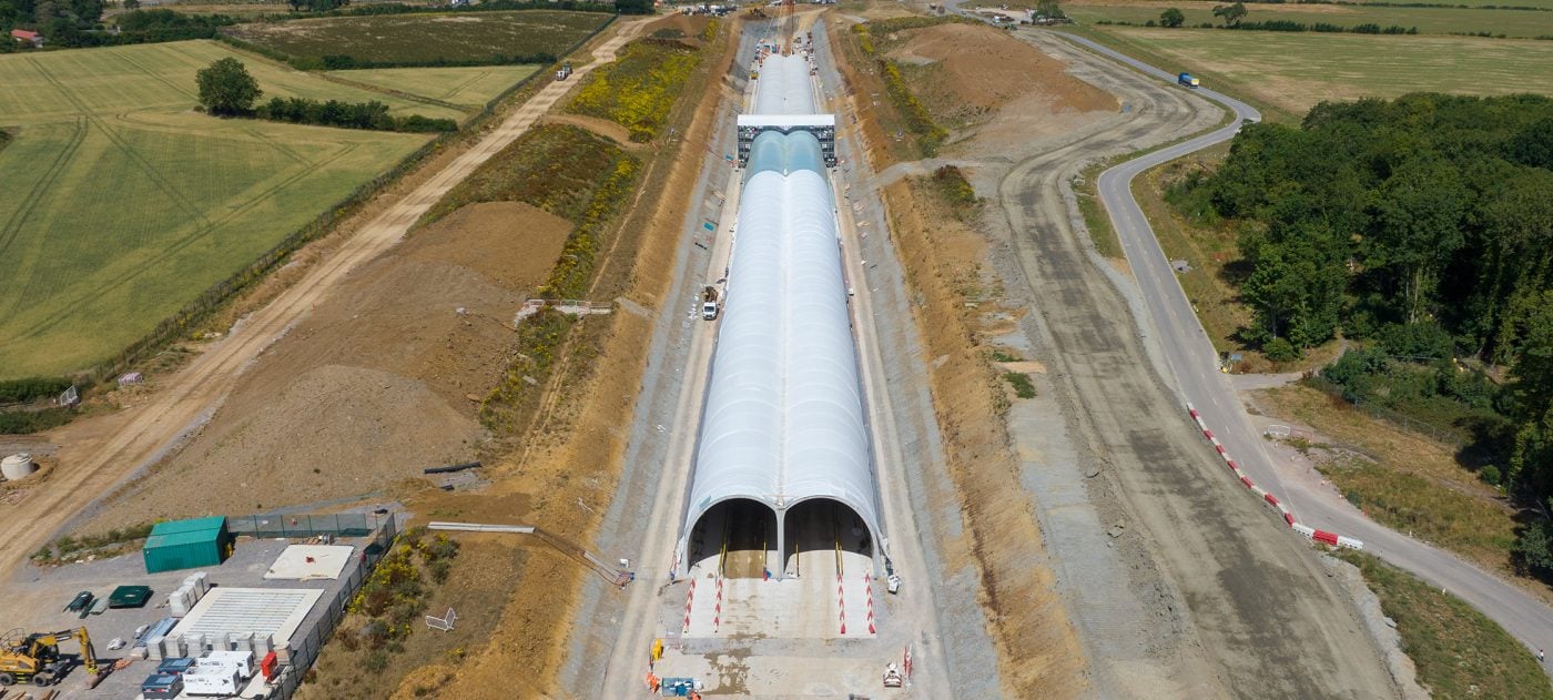 View from the southern half of the Chipping Warden green tunnel.