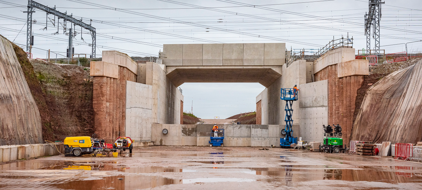 Ground view of the Fulfen wood overbridge in Staffordshire.